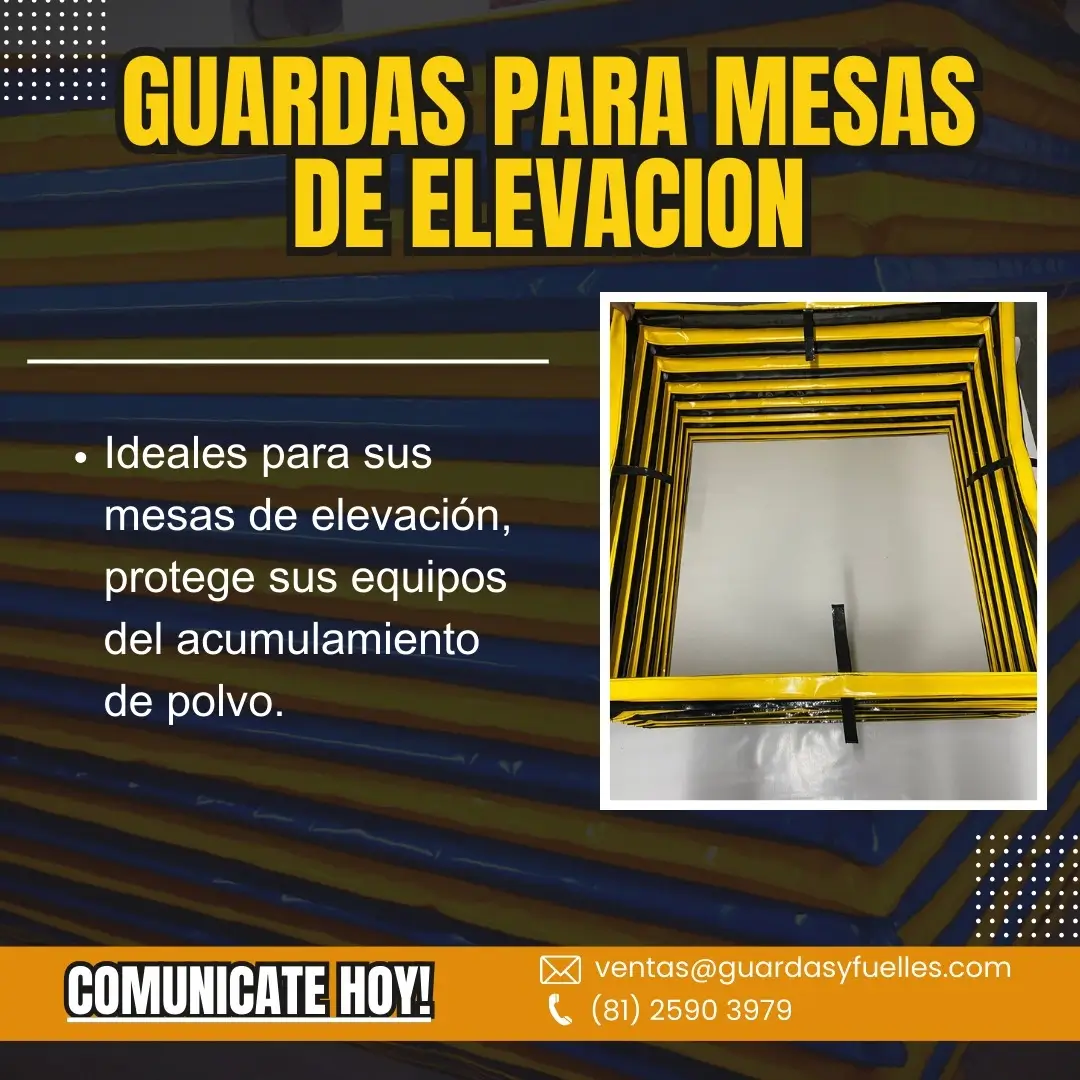 guardas y fuelles de lona para mesas elevadoras industriales