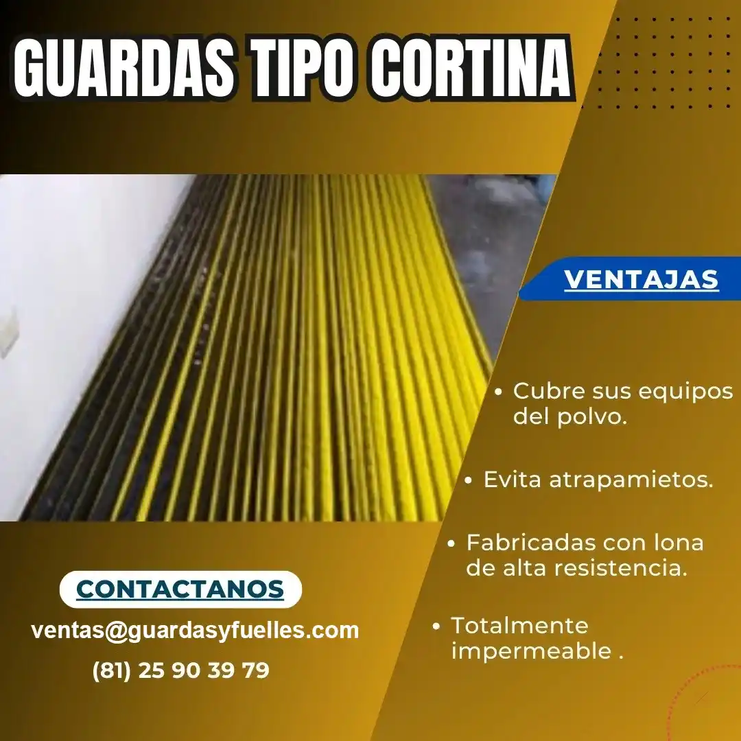 cortinas tipo fuelle de lona negra para racks y mesas de elevación